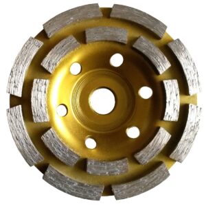 4 1/2" / 115mm premium grade double row concrete diamond grinding cup wheel