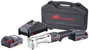 ingersoll rand w5330 20v 3/8" cordless right angle tool, kit with tool/charger/case/2 batteries
