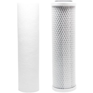 replacement filter kit compatible with brita uss-120 ro system - includes carbon block filter & pp sediment filter - denali pure brand