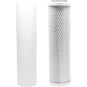 replacement filter kit compatible with omnifilter ot32 ro system - includes carbon block filter & pp sediment filter - denali pure brand