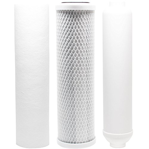 Replacement Filter Kit Compatible with Rainsoft 9591 RO System - Includes Carbon Block Filter, PP Sediment Filter & Inline Filter Cartridge - Denali Pure Brand