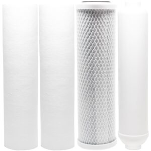 2-pack replacement filter kit compatible with purepro lux-106m ro system - includes carbon block filter, pp sediment filters & inline filter cartridge - denali pure brand