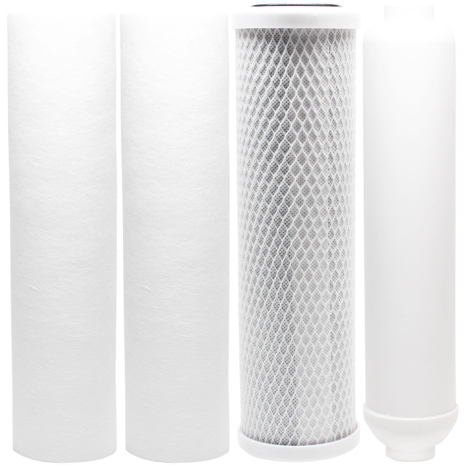 2-Pack Replacement Filter Kit Compatible with PurePro LUX-106M RO System - Includes Carbon Block Filter, PP Sediment Filters & Inline Filter Cartridge - Denali Pure Brand