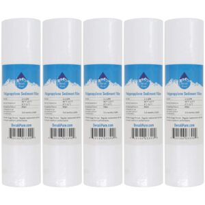 5-Pack Replacement for OmniFIlter U25 Polypropylene Sediment Filter - Universal 10-inch 5-Micron Cartridge Compatible with OmniFilter Water Filter Unit - Model U25 - Denali Pure Brand