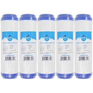 5-pack replacement for omnifilter ob5 granular activated carbon filter - universal 10-inch cartridge compatible with omnifilter whole house water filter - model ob5 wh5 - denali pure brand