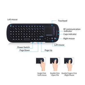 iPazzPort 2.4G Mini Wireless Keyboard with Touchpad Mouse Combo, Lightweight Portable Keyboard Controller, Compatible with Android TV Box/PC/Tablets/PS4/Raspberry Pi 3/HTPC KP-810-19S