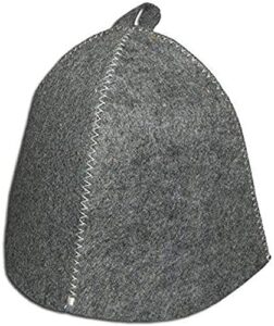 russianbear ™ gray polished wool hat for sauna banya bath house head protection unisex