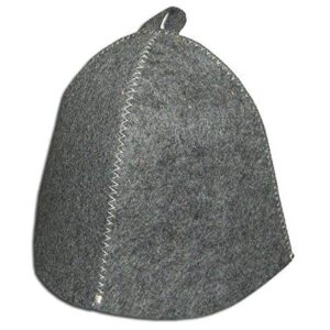 russianbear ™ gray wool mixture hat for sauna banya bath house head protection unisex (1)