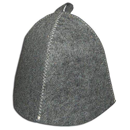 RussianBear ™ Gray Wool Mixture Hat for Sauna Banya Bath House Head Protection Unisex (1)