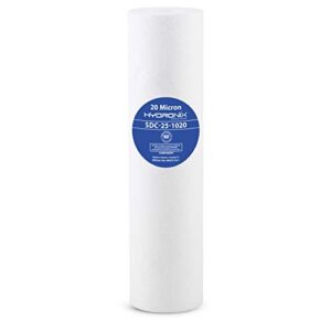 hydronix sdc-25-1020 whole house ro reverse osmosis sediment water filter cartridge 2.5" x 10" - 20 micron