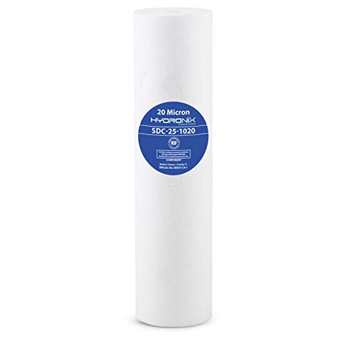 Hydronix SDC-25-1020 Whole House RO Reverse Osmosis Sediment Water Filter Cartridge 2.5" x 10" - 20 Micron