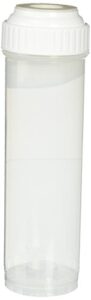 hydronix ec-2510c clear empty standard size water filter cartridge, durable construction universal pre/post use 2.5 x 10