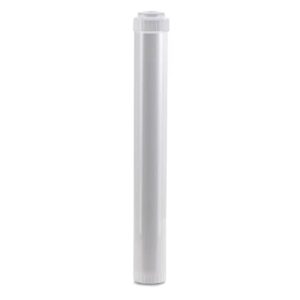 hydronix ec-2520w universal white empty water filter cartridge, durable construction, for pre or post use 2.5" x 20"