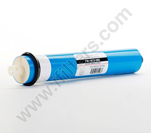 Hydron TW-1812-50 DI or RO Reverse Osmosis Membrane Replacement 50 GPD, Fits Any Standard RO Unit