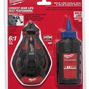 Milwaukee Electric Tool 48-22-3982 100 Ft. Bold Line Chalk Reel and Refill