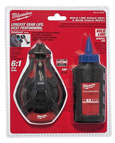 Milwaukee Electric Tool 48-22-3982 100 Ft. Bold Line Chalk Reel and Refill