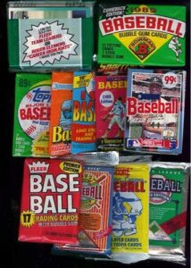 25 original unopened packs of vintage baseball cards (1980s-1990s) [toy]