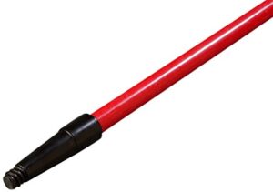 sparta 4022005 spectrum fiberglass broom handle, mop handle, replacement handle with acme threaded tip for commercial cleaning, 60 inches, red