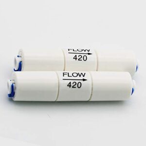 digiten 75gpd flow restrictor 420cc 1/4" quick connect for ro reverse osmosis (pack of 2)