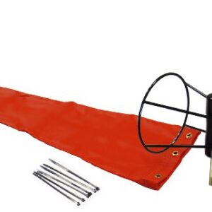 Airport Windsock Corporation 8" X 36" Orange Windsock and 8" Ball Bearing Frame USA Made