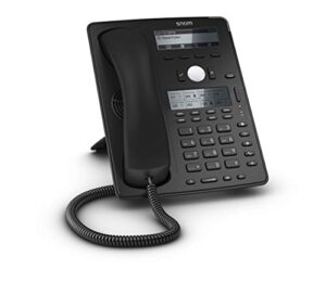 snom sno-d745 sip desk phone with high-resolution display voip phone and device, black