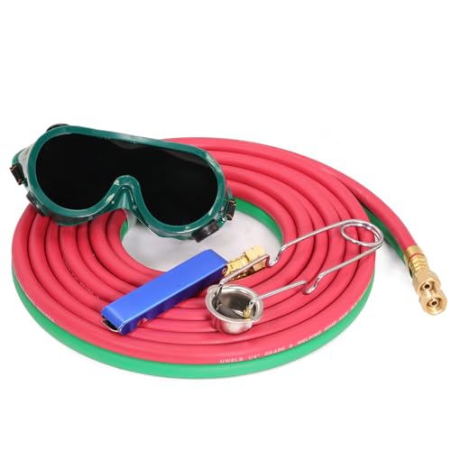 Stark Portable Oxygen Acetylene Welder Include Nozzles Cutting Torch, Gauge, Regulators Set with 15'ft Hose