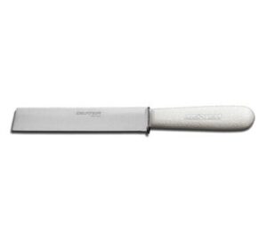 dexter russell sani-safe (09453) vegetable/produce knife, 5", with metal finger guard, stain-free, high-carbon steel blade, textured polypropylene handle, s185
