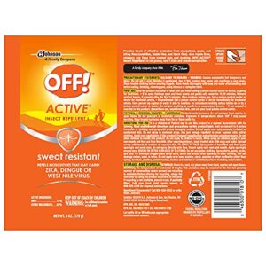 OFF! Active Insect Repellent, Sweat Resistant 6 oz ( Pack of 3)