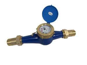 prm 3/4" npt multi-jet water meter, brass body - not for potable water
