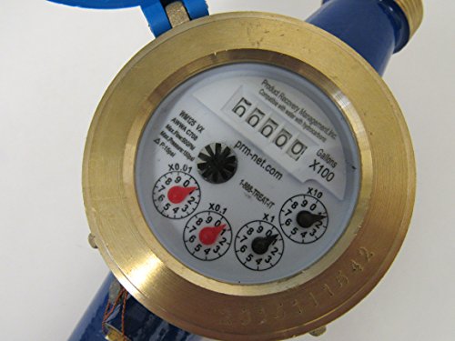 PRM 3/4" NPT Multi-Jet Water Meter, Brass Body - NOT for Potable Water