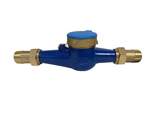 PRM 3/4" NPT Multi-Jet Water Meter, Brass Body - NOT for Potable Water