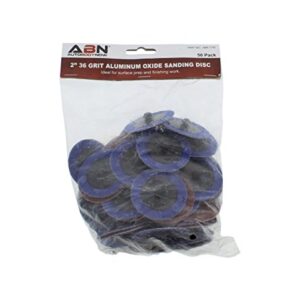 ABN Aluminum Oxide Sandpaper Disc, 50pk - 2in 36 Grit Sanding Disc Set, Circle Sander Pads Abrasive Round Sandpaper