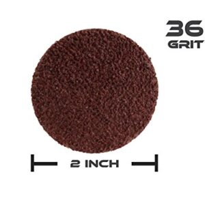 ABN Aluminum Oxide Sandpaper Disc, 50pk - 2in 36 Grit Sanding Disc Set, Circle Sander Pads Abrasive Round Sandpaper