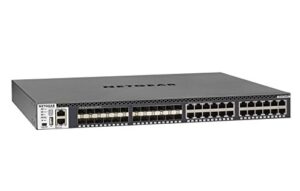 netgear xsm4348s-100nes 24-port fully managed switch m4300-24x24f, 48x10g, 24x10gbase-t, 24xsfp+, stackable, prosafe lifetime protection (xsm4348s)