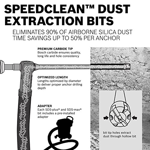 BOSCH DXS2104 SDS-plus Speed Clean Dust Extraction Bit, 5/8" x 15"