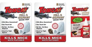 tomcat kill and contain mouse trap, 2-pack (set of 2 - total 4 traps) - with attractant gel
