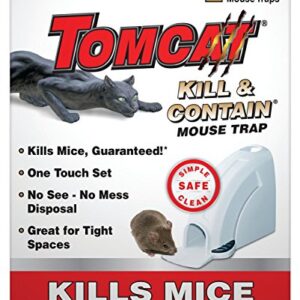 Tomcat Kill and Contain Mouse Trap, 2-Pack (set of 2 - Total 4 Traps) - With Attractant Gel