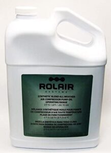 rolair 1 gallon (bottle) all-weather synthetic-blend air compressor oil