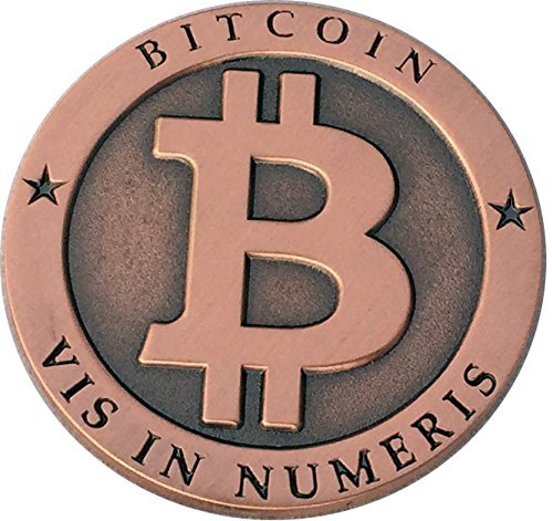 Bitcoin Miner Token Antique Copper Commemorative Souvenir Round by CoinedBits | Limited Edition with Plastic Display Case