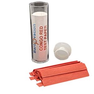 Congo Red Test Paper [Vial of 100 Strips] for Qualitative Narrow-Range pH 3.0 to 5.2 Tests