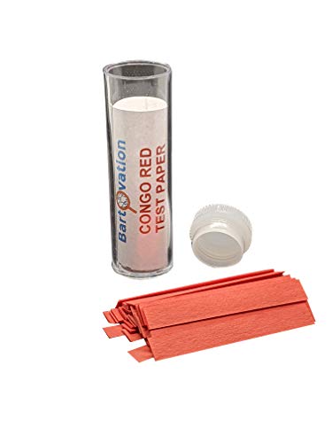 Congo Red Test Paper [Vial of 100 Strips] for Qualitative Narrow-Range pH 3.0 to 5.2 Tests