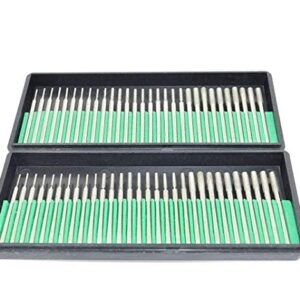 Aiskaer 60 Pcs Premium Diamond Drill Bit Cylindrical Burr Kit Jewelry Beach Sea Glass Shells Gemstones Lapidary.1mm 20pcs.2mm 20pcs.3mm 20pcs