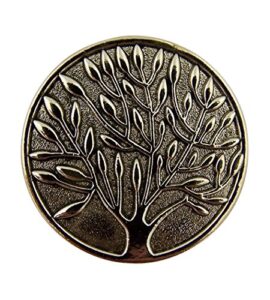 silver tone tree of life inspirational serenity prayer token, 1 1/4 inch
