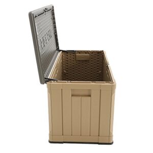 LIFETIME 60167 Outdoor Storage Box, 116 Gallon, Heather Beige