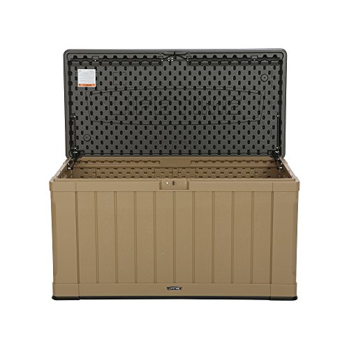 LIFETIME 60167 Outdoor Storage Box, 116 Gallon, Heather Beige