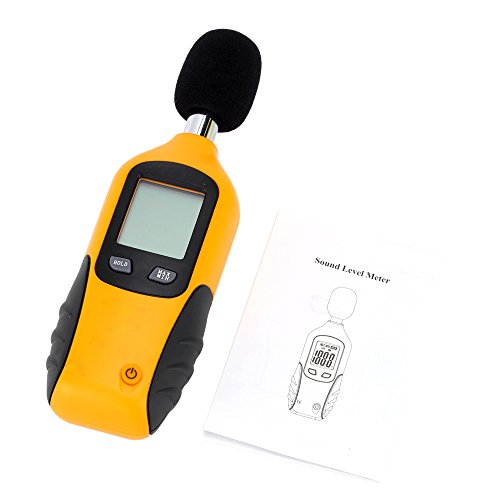 Mengshen Decibel Meter, Digital Sound Level Meter Handheld Audio Noise SPL Meter Tester with LCD Display Measuring 30-130dB (9V Battery Included)