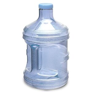 for your water 1 gallon 3.7 liter bpa free plastic reusable sport water bottle container jug with handle and with 48mm screw cap 6.5" x 11. 5" - blue