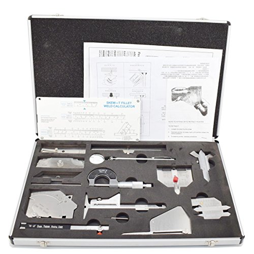 Welding Gauge Tool Kit Welding Measure Gauge Test Ulnar Welder Inspection 15pcs in One Box