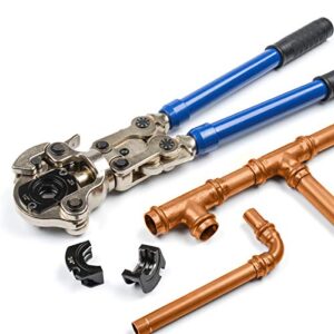 iCrimp Copper Tube fittings Crimping tool with 1/2,3/4 and 1-inch Jaw for ProPress copper fitting IWISS-1632AF