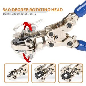 iCrimp Copper Tube fittings Crimping tool with 1/2,3/4 and 1-inch Jaw for ProPress copper fitting IWISS-1632AF